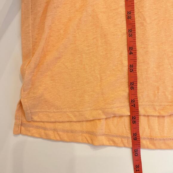 Onia Shawn Linen Polo Mens Medium Orange Short Sleeve - Picture 9 of 9